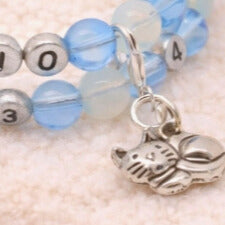 Bracelet d’Allaitement en Perles Bleu & Opalite
