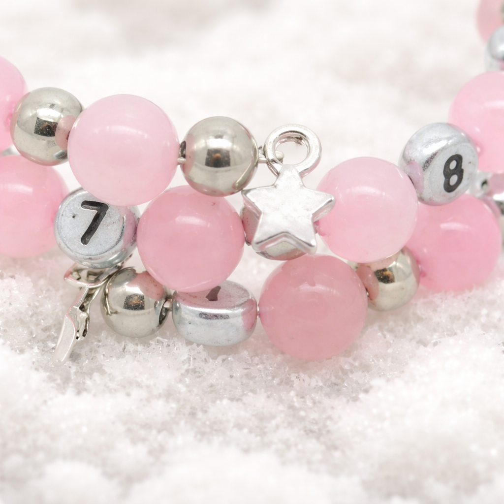 Bracelet d’Allaitement en Quartz Rose