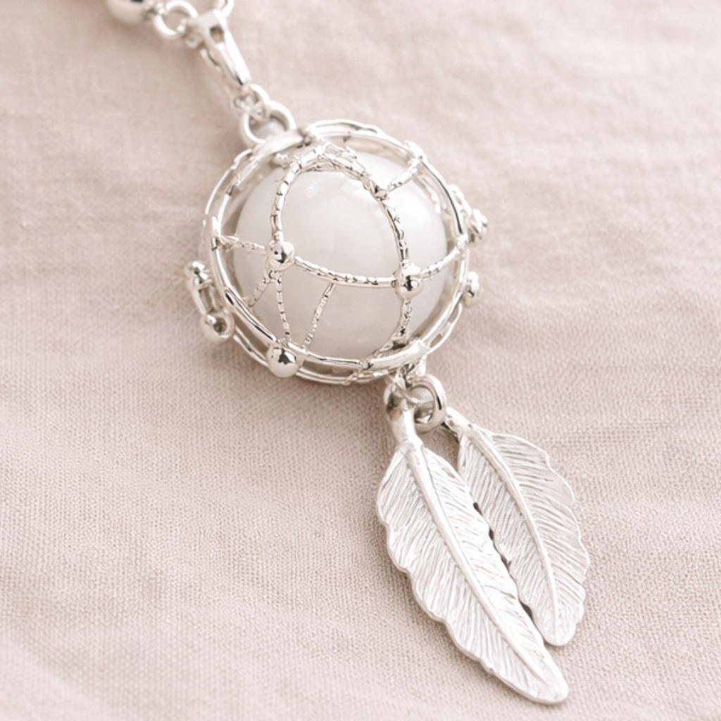 Bola de grossesse attrape-rêve argenté