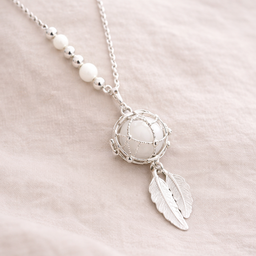 Bola de grossesse attrape-rêve argenté