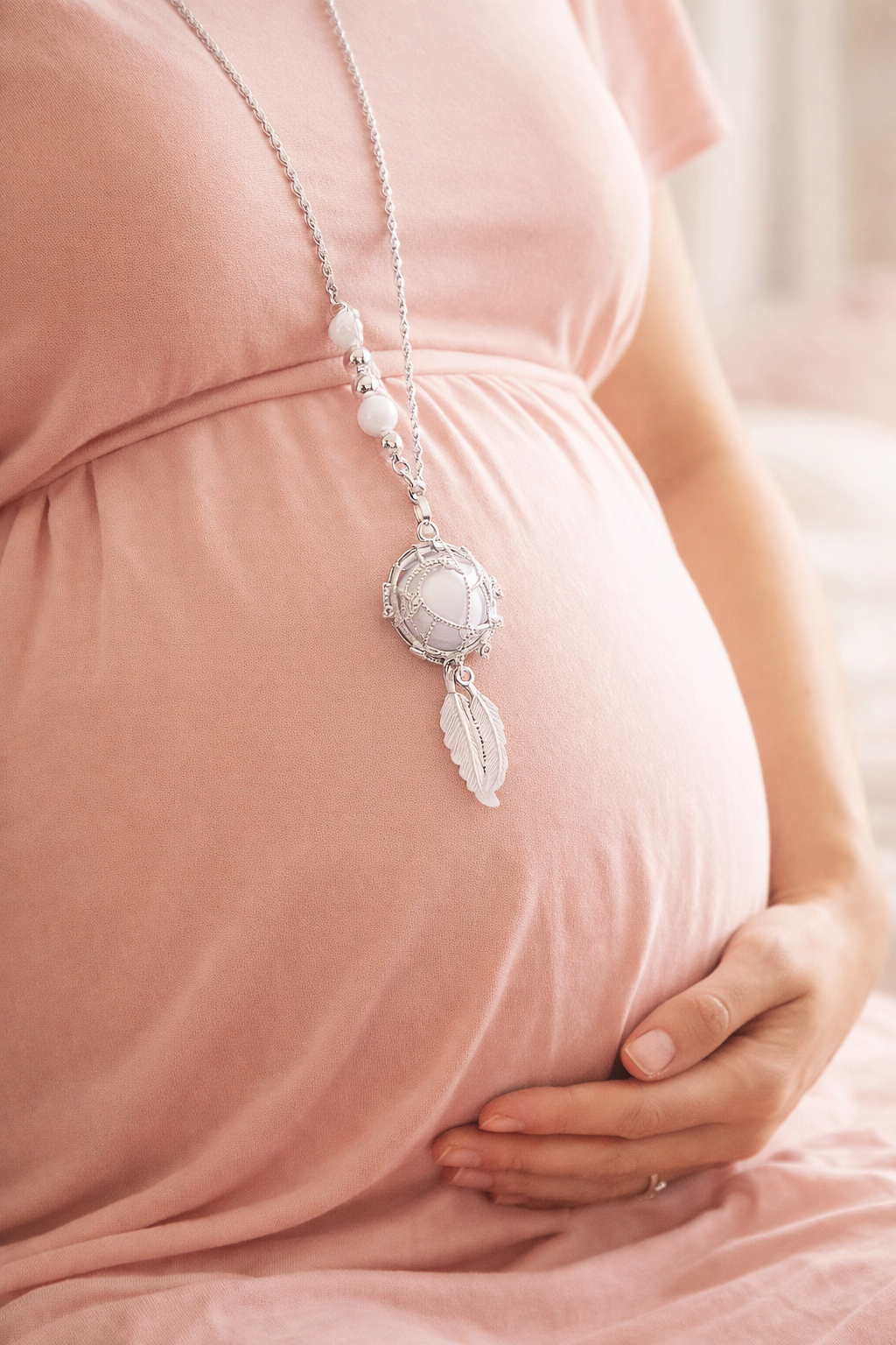 Bola de grossesse attrape-rêve argenté