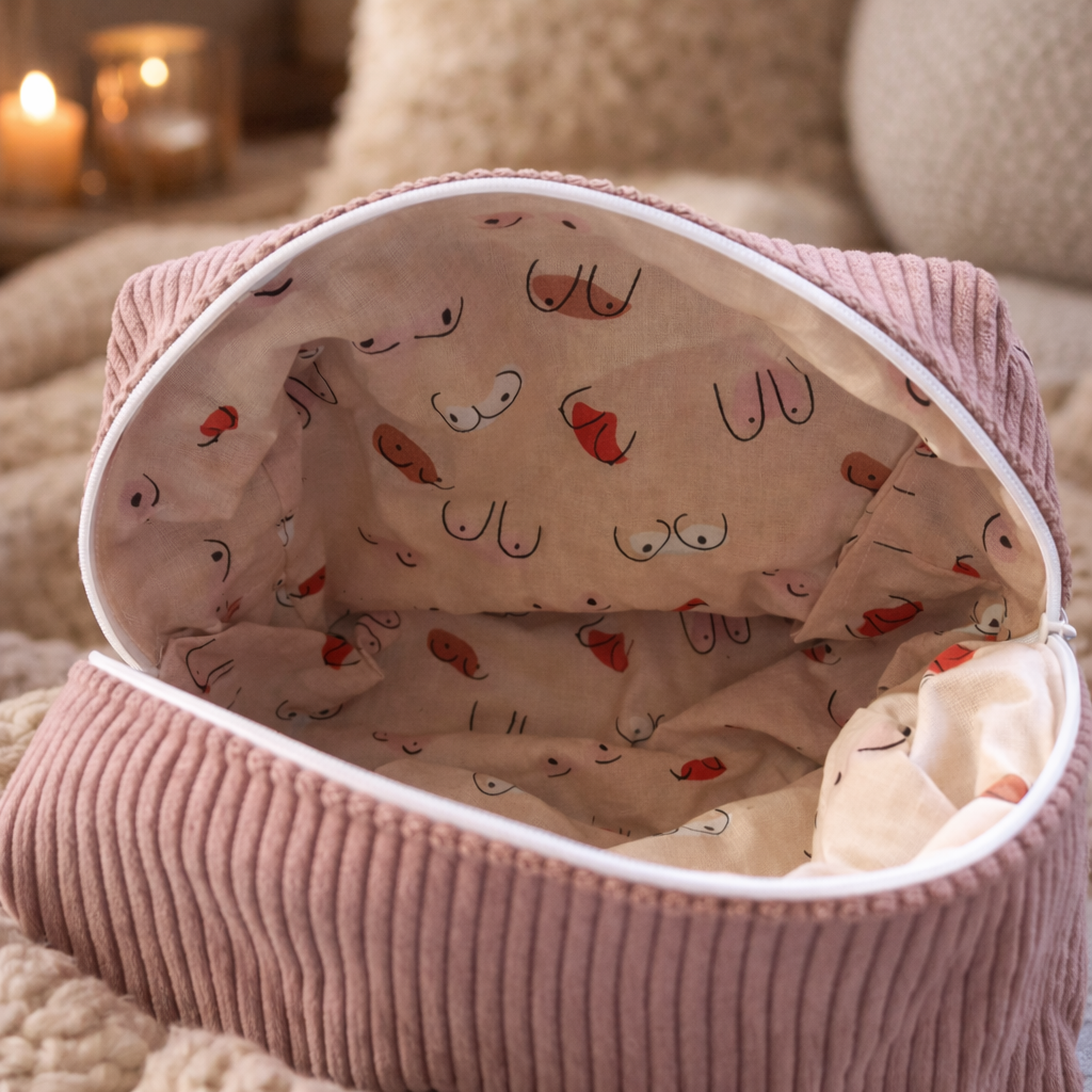 Trousse de Toilette Velours Rose